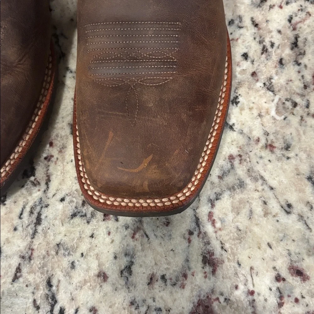 Men’s Ariat 11 EE 10027165 Brown Leather Boots Shoes Work School Casual Dressy - Picture 9 of 17